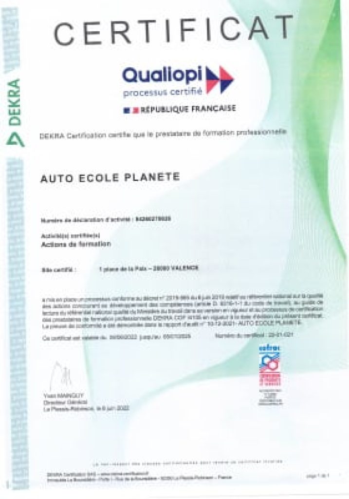 Auto-école Planète – Place de la Paix — photo 1